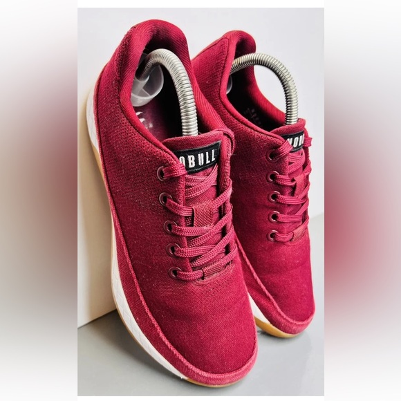 NOBULL Womens Canvas Trainers Size 8.5M Merlot/White/Gum Excellent Condition - Picture 11 of 15